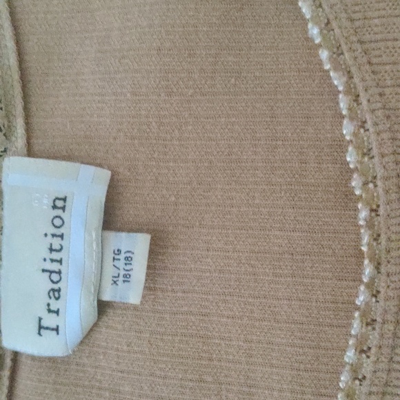 ❤️ Tradition Tan Tank Top XL - Picture 2 of 5